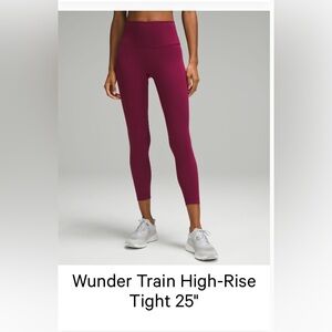NEW Lululemon Wunder Train High Rise Tight 25